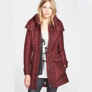 Burberry Brit Bosdale Quilted Coat with detachable hood